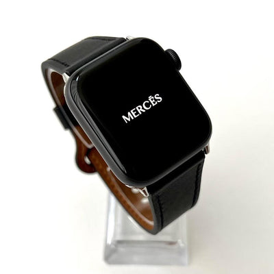 Black Leather Apple Watch Bands | Mercēs Watchbands