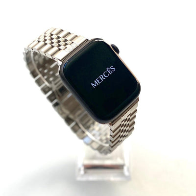 silver apple watch band 