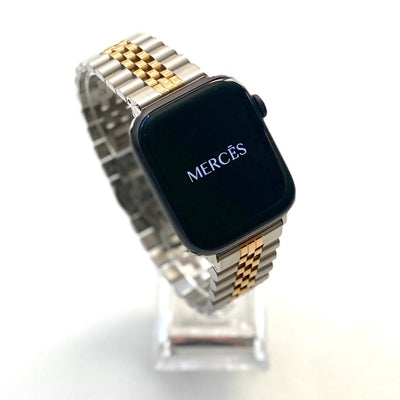 silver gold apple watch band