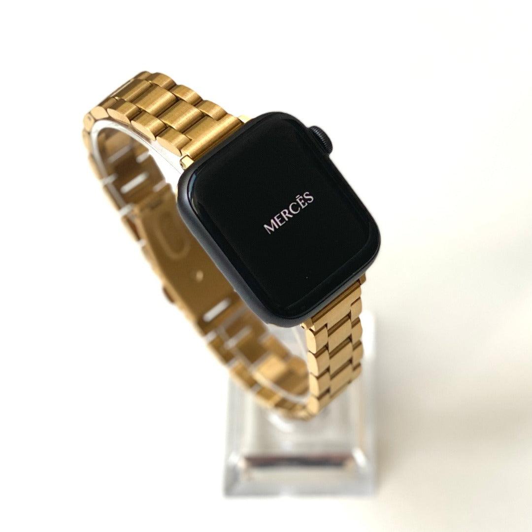 gold apple watch band  