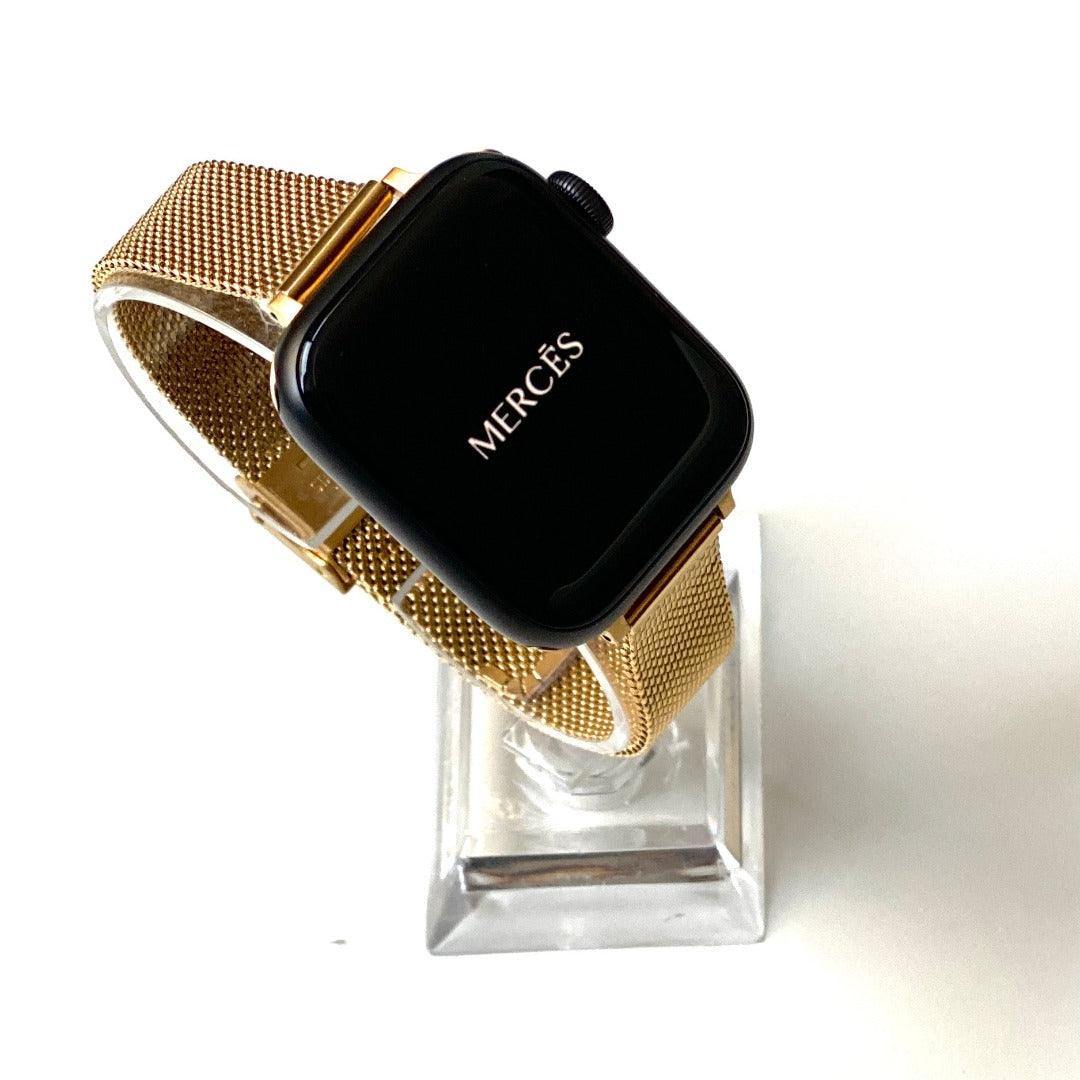gold milanese apple watch band
